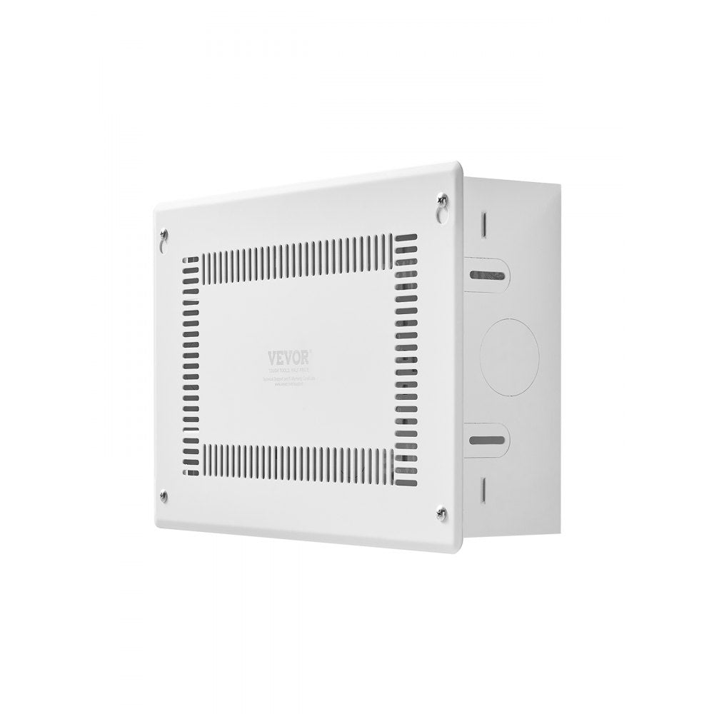 VEVOR Structured Media Enclosure, 9-Inch, Recessed in-Wall Media Box with Cover, Wall-Mount Cable Management Box Kit