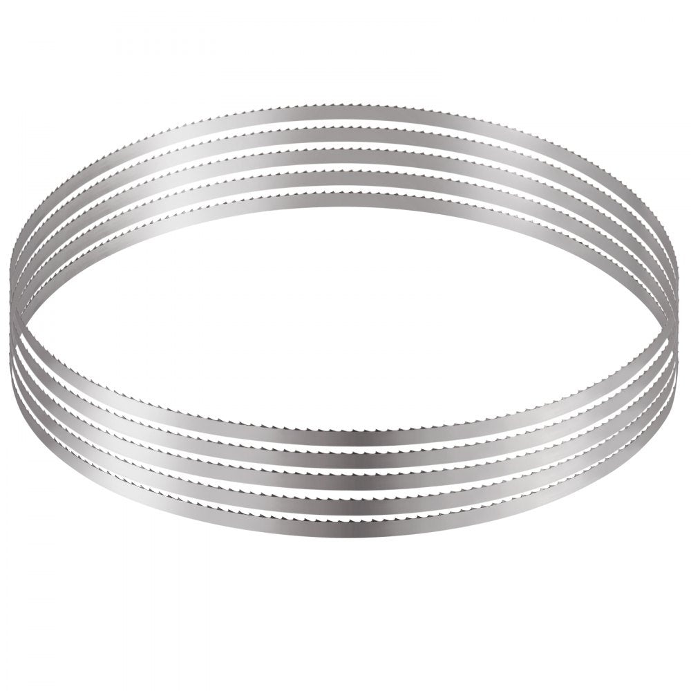 VEVOR Band Saw Blade, 51.2x0.63x0.02 inch, 5 PCS/Pack Meat Bandsaw Blades for Replacement, Carbon Steel Blade, Meat