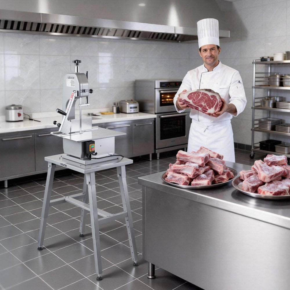 VEVOR Electric Meat Bandsaw Stand, Floor Stand with Adjustable Height, Stable H-Shaped Frame, Anti-Slip Foot Pads, for