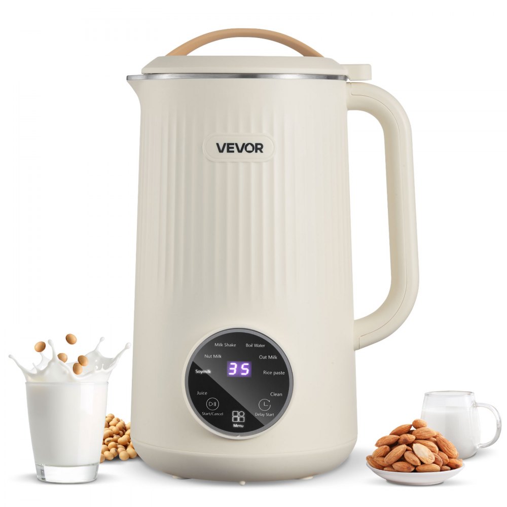 VEVOR 8-in-1 Nut Milk Maker, 34 oz Soy Milk Maker with 180W Blending, for Homemade Oat, Nut, Soy, Juice, Milkshake