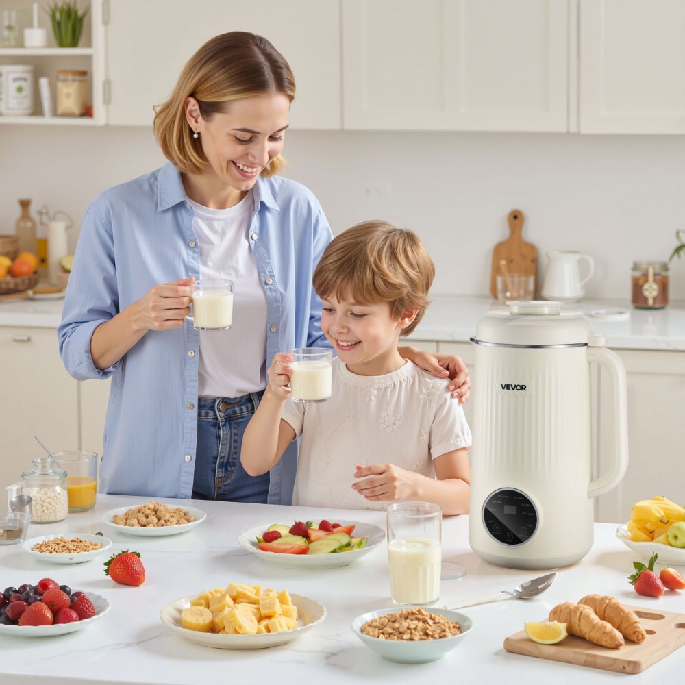 VEVOR 8-in-1 Nut Milk Maker, 41 oz Soy Milk Maker Machine with 10 Blades, for Homemade Oat, Nut, Soy, Juice, Milkshake