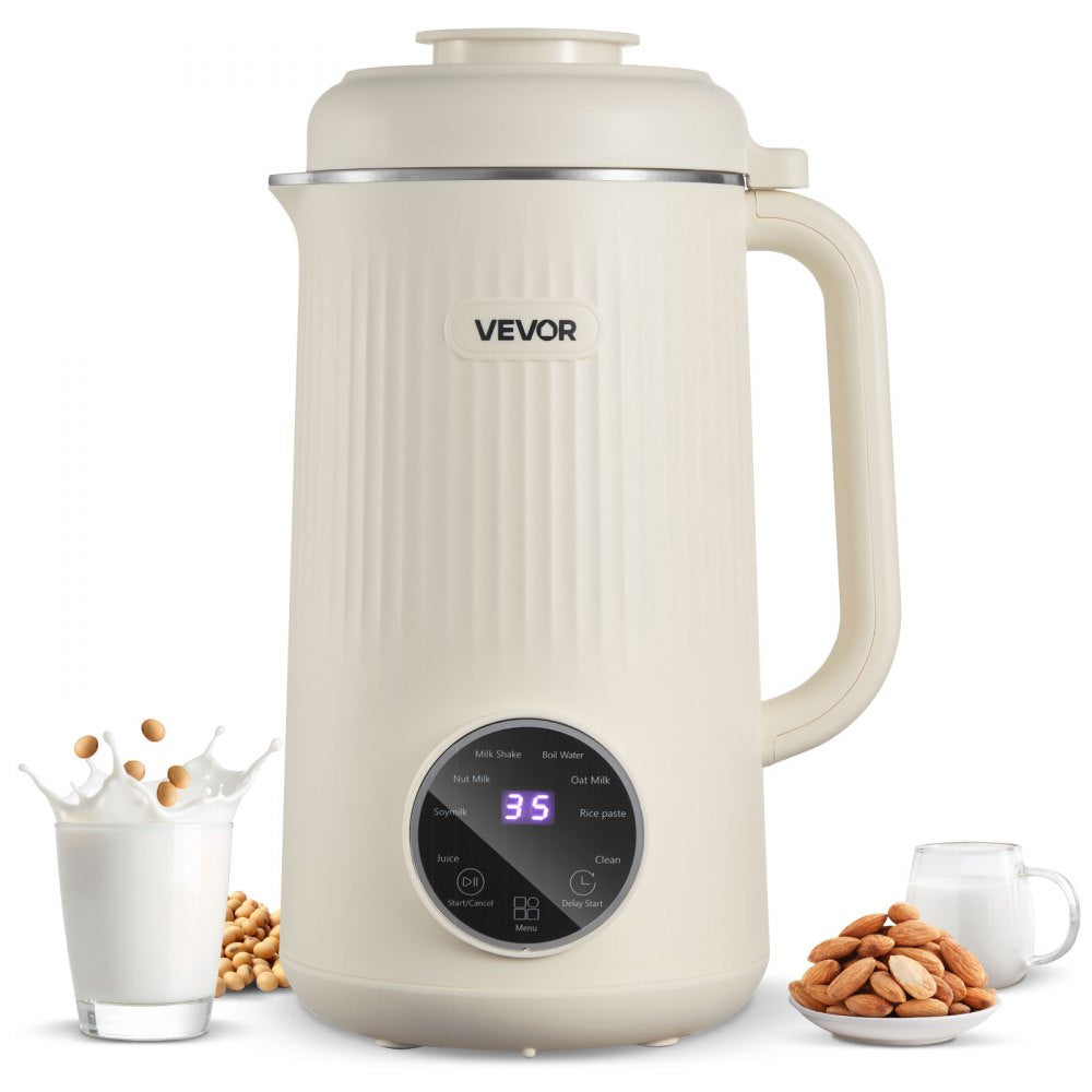 VEVOR 8-in-1 Nut Milk Maker, 41 oz Soy Milk Maker Machine with 10 Blades, for Homemade Oat, Nut, Soy, Juice, Milkshake