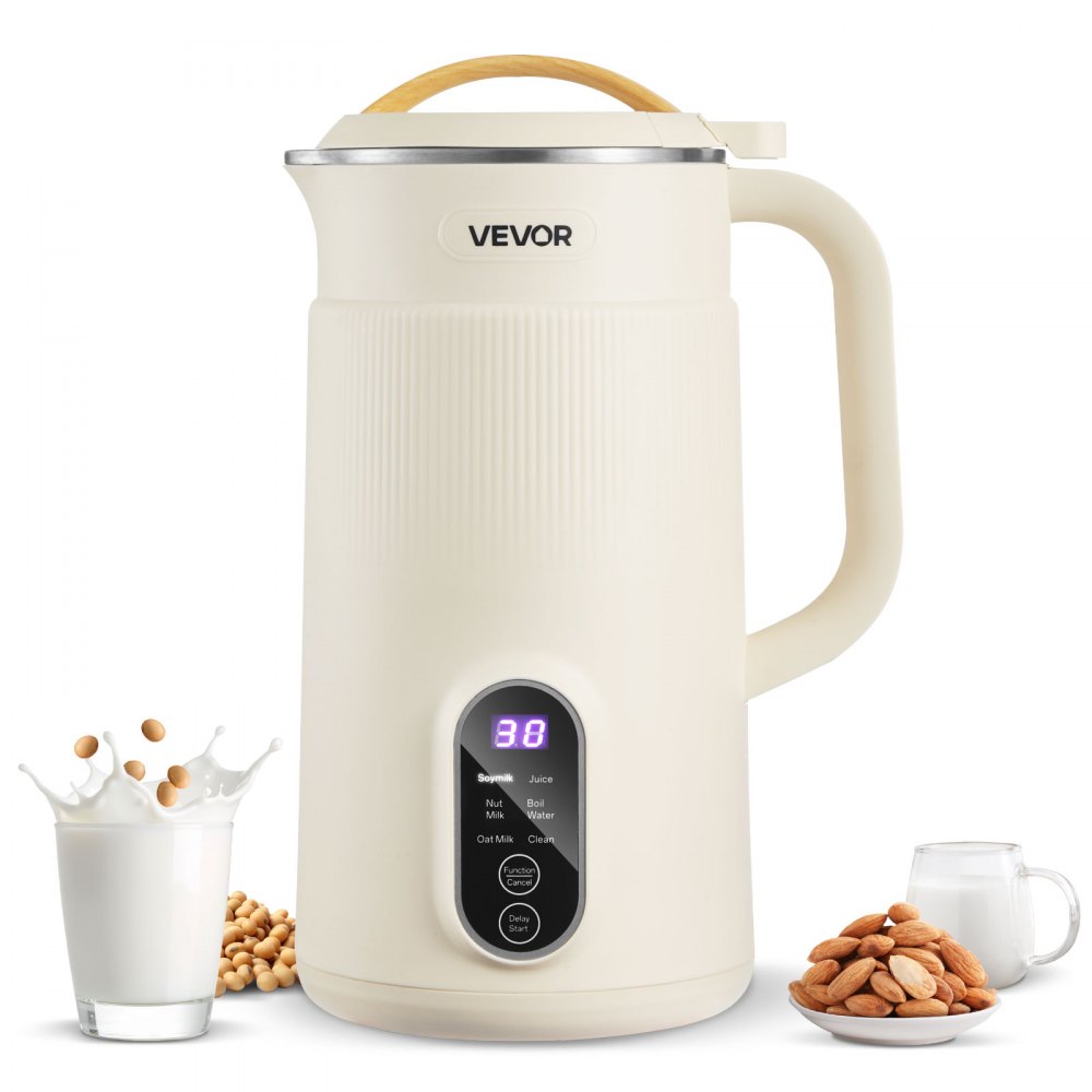 VEVOR 6-in-1 Nut Milk Maker, 20 oz Soy Milk Maker Machine with 6 Blades, for Homemade Oat, Nut, Soy, Juice, Plant-Based