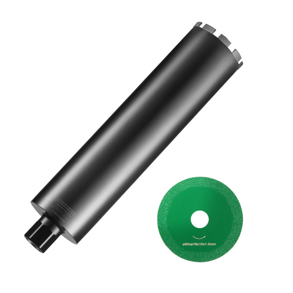 VEVOR Core Drill Bit, 4.25" Wet Diamond Core Drill Bits, 14" Drilling Depth Concrete Core Drill Bit with Saw Blade