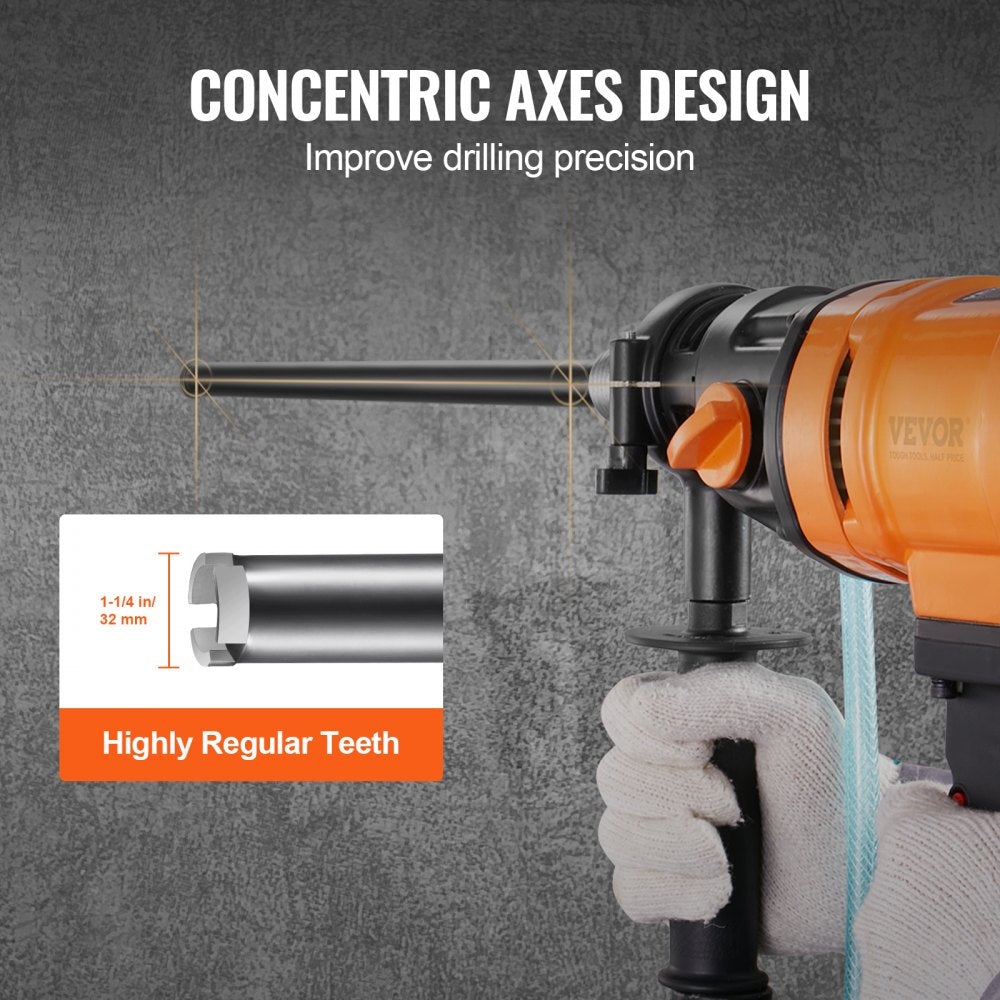 VEVOR Core Drill Bit, 1-1/4" Wet Diamond Core Drill Bits, 14" Drilling Depth Concrete Core Drill Bit, 5/8"-11 Inner