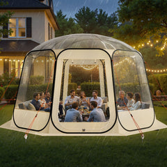 VEVOR Pop up Bubble Tent, 12 x 11.1 ft Waterproof & UV-Resistant, Clear Camping Tent Shelter, Outdoor Garden Dome Igloo