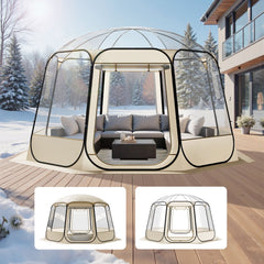 VEVOR Pop up Bubble Tent, 12 x 11.1 ft Waterproof & UV-Resistant, Clear Camping Tent Shelter, Outdoor Garden Dome Igloo