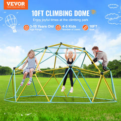 VEVOR Climbing Dome, Jungle Gym Supports 750LBS and Easy Assembly, 10FT Geometric Dome Climber Play Center for Kids 3