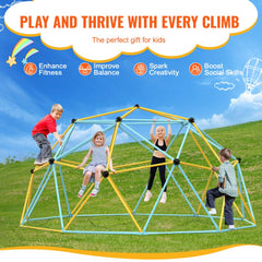 VEVOR Climbing Dome, Jungle Gym Supports 750LBS and Easy Assembly, 10FT Geometric Dome Climber Play Center for Kids 3