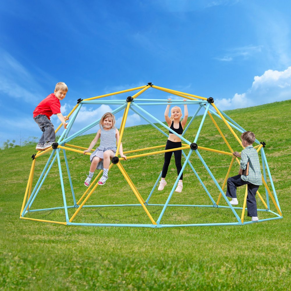 VEVOR Climbing Dome, Jungle Gym Supports 750LBS and Easy Assembly, 10FT Geometric Dome Climber Play Center for Kids 3