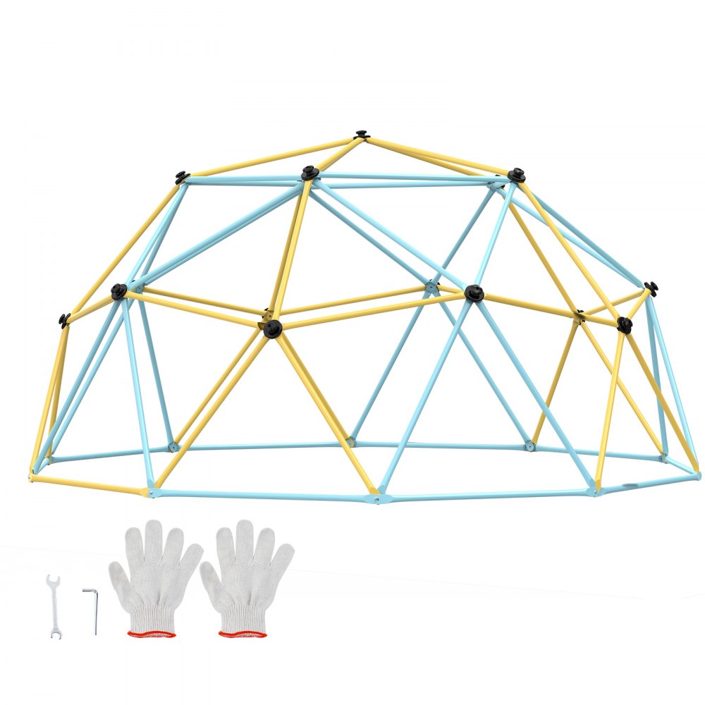 VEVOR Climbing Dome,Jungle Gym Supports 750LBS and Easy Assembly, 12FT Geometric Dome Climber Play Center for Kids 3 to