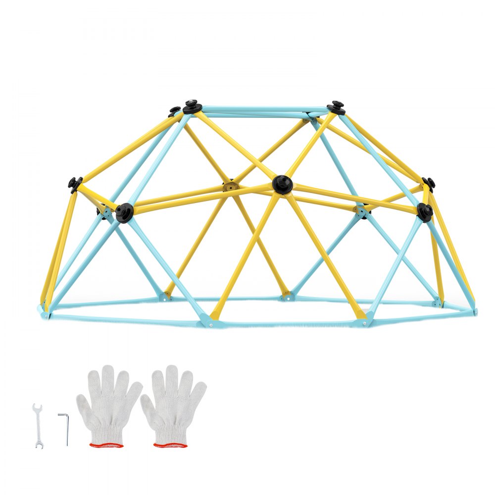 VEVOR Climbing Dome, Jungle Gym Supports 600LBS and Easy Assembly, 6FT Geometric Dome Climber Play Center for Kids 3 to
