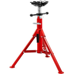 VEVOR Pipe Stand with 4-Ball Transfer V-Head and Folding Legs, 1500LBS Capacity Welding Pipe Stand Adjustable Height