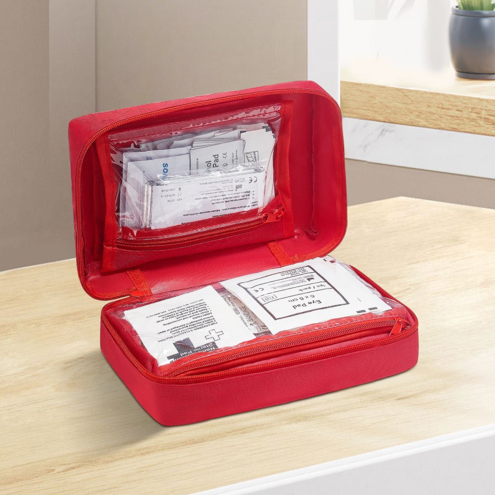 VEVOR First Aid Kit, 500 Pieces, 600D Nylon Large Survival First Aid Bag, Emergency Medical Supplies, for Home, Car