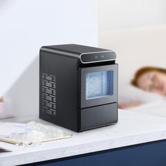 VEVOR Nugget Ice Maker, 37lbs/24H Pebble Ice Maker with Self Cleaning, Chewable Ice Maker with Ice Scoop and Basket