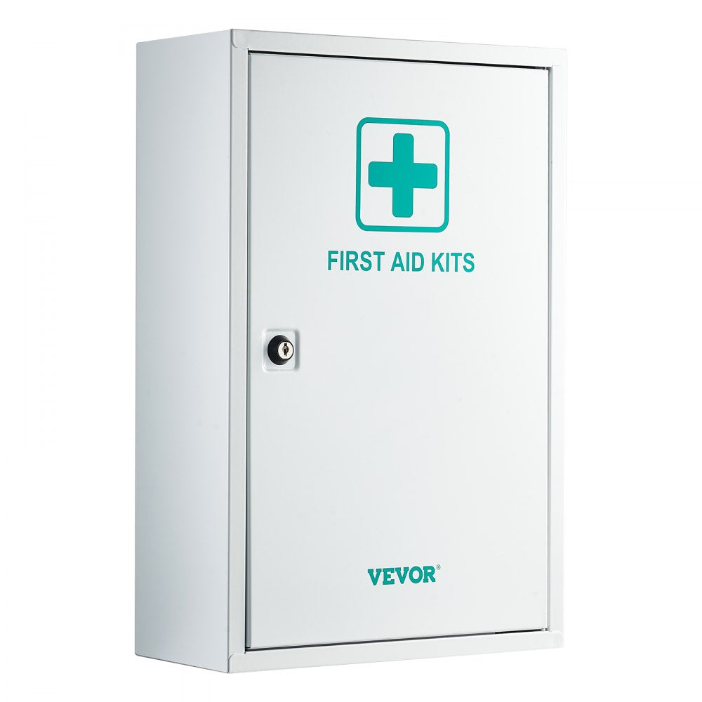 VEVOR 3-Shelf First Aid Cabinet, 1000 Pieces, Large Capacity First Aid Kit, Wall Mounted Medicine Cabinet, OSHA & ANSI