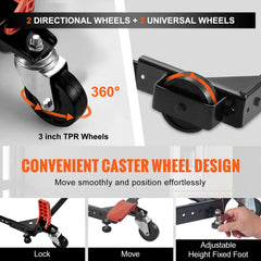 VEVOR Mobile Base, 500 lbs Weight Capacity, Adjustable from 12" x 12" to 36" x 36", Heavy Duty Universal Mobile Base