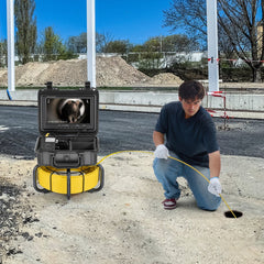 VEVOR Sewer Camera, 98 ft/30m, Self-Leveling Drain Inspection Camera with 9" 1080P HD Screen, 36X Zoom, IP68 Waterproof