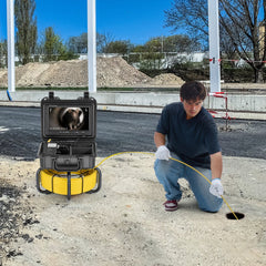 VEVOR Sewer Camera, 165 ft/50m, Self-Leveling Pipeline Inspection Camera with 9" 1080P HD Screen, 36X Zoom, IP68