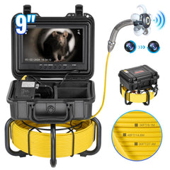 VEVOR Sewer Camera, 165 ft/50m, Self-Leveling Pipeline Inspection Camera with 9" 1080P HD Screen, 36X Zoom, IP68
