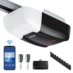 VEVOR Garage Door Opener 3/4 HP Ultra-Quiet Belt Drive WiFi Smart Opener, for Residential Garage, Includes Durable