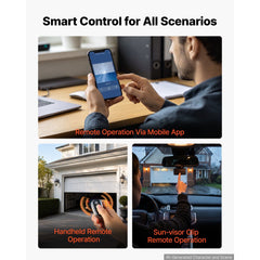 VEVOR Garage Door Opener 1/2 HP Ultra-Quiet Belt Drive WiFi Smart Opener, for Residential Garage, Includes Durable