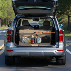 VEVOR Cargo Bar, Cargo Bars Adjustable from 40" to 73", Heavy-duty Steel Cargos Stabilizer with Storage Net & Divider