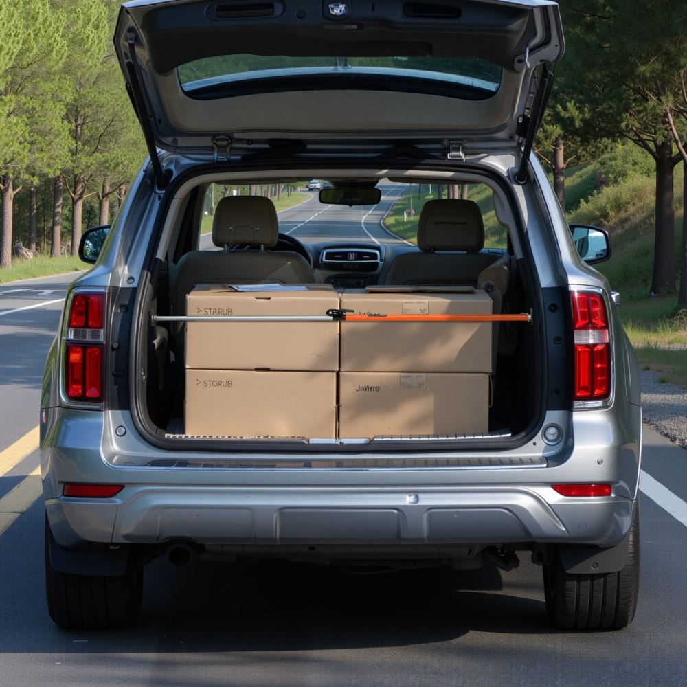 VEVOR Cargo Bar, Cargo Bar Adjustable from 40" to 73", Heavy-duty Steel Cargos Stabilizer with Non-Slip Foot Pads