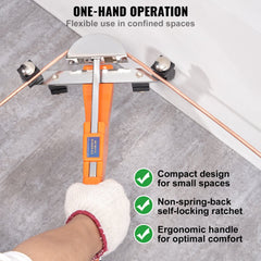 VEVOR Pipe Tube Bender, 1/4"-7/8" O.D. Ratcheting Tubing Bender, 90° Forward/Reverse Pipes Bending Tools with 7 Dies