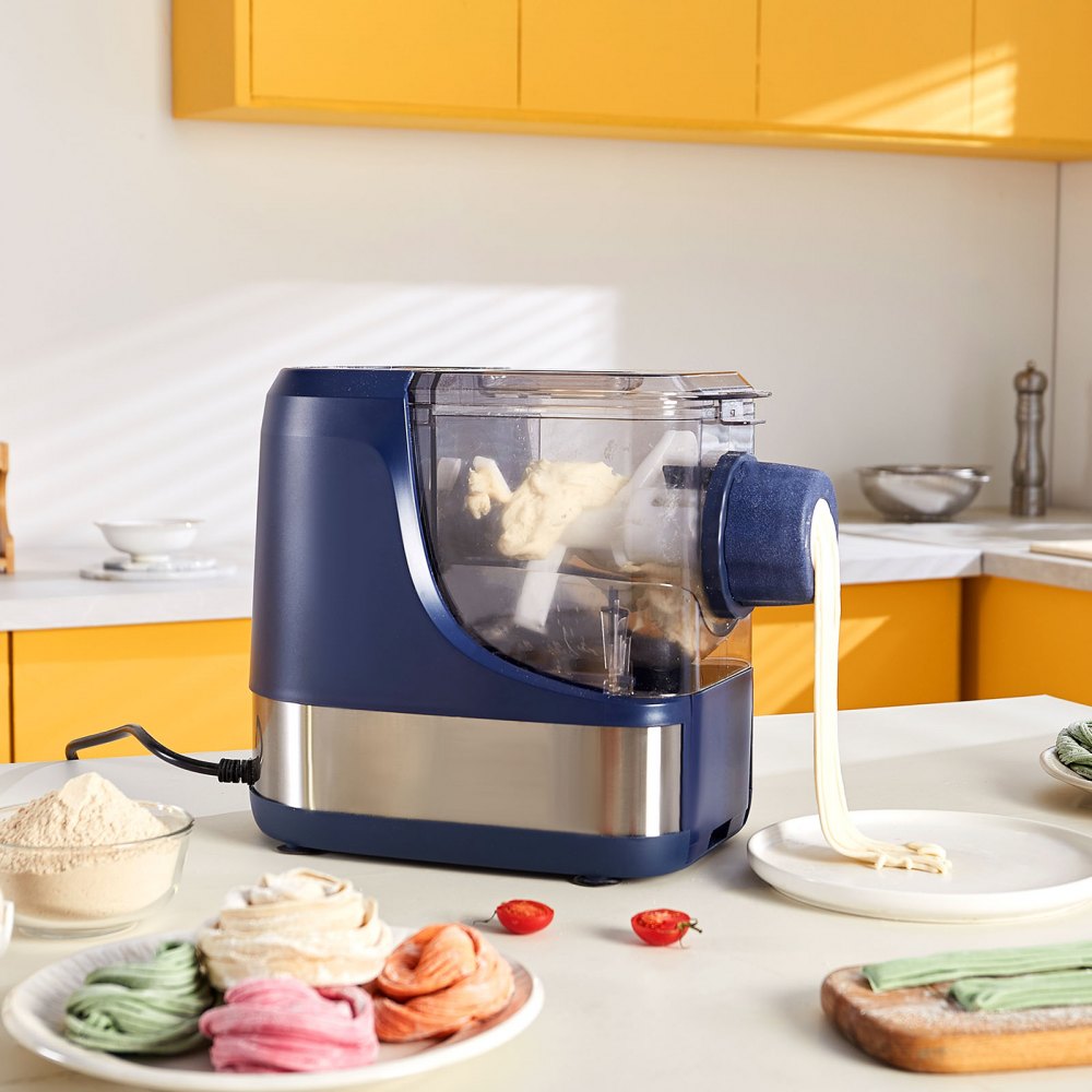 VEVOR Electric Pasta Maker, 150W Automatic Noodle Maker Machine with 8 Pasta Shapes, 4 Intelligent Modes, 500g Flour