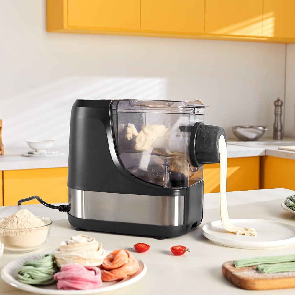 VEVOR Electric Pasta Maker, 150W Automatic Noodle Maker Machine with 8 Pasta Shapes, 4 Intelligent Modes, 500g Flour