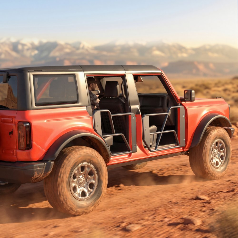 VEVOR Tube Doors, 4-Door, Compatible with 2021-2026 Ford Bronco (Excluding Bronco Sport), Steel Off Road Front & Rear