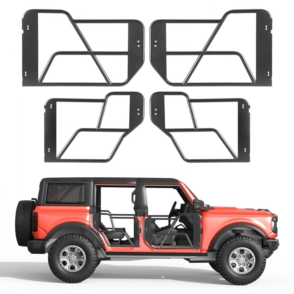 VEVOR Tube Doors, 4-Door, Compatible with 2021-2026 Ford Bronco (Excluding Bronco Sport), Steel Off Road Front & Rear