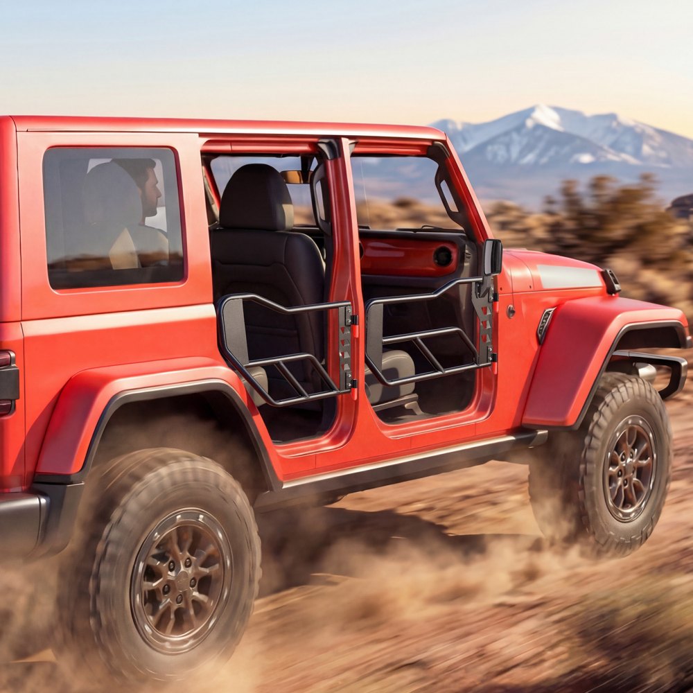 VEVOR Jeep Tube Doors, 4-Door, Compatible with 2018-2026 Jeep Wrangler JL & 2020-2026 Gladiator JT, Steel Off Road