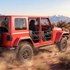 VEVOR Jeep Tube Doors, 4-Door, Compatible with 2007-2018 Jeep Wrangler JK JKU Unlimited, Steel Off Road Front & Rear