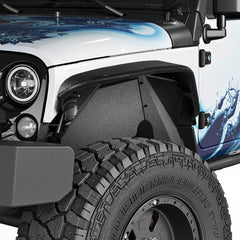 VEVOR Inner Fender Liner, Front Fender Liner Compatible with 2007-2018 Jeeps JK/JKU 2/4 Doors, Steel Mud Guards Bolt-on