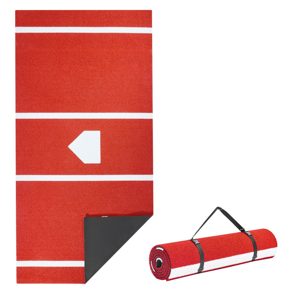 VEVOR Baseball Hitting Mat, 10x3.8 ft Batting Cage Mat, Batters Box Turf Mats, Softball Batting Practice Equipment with