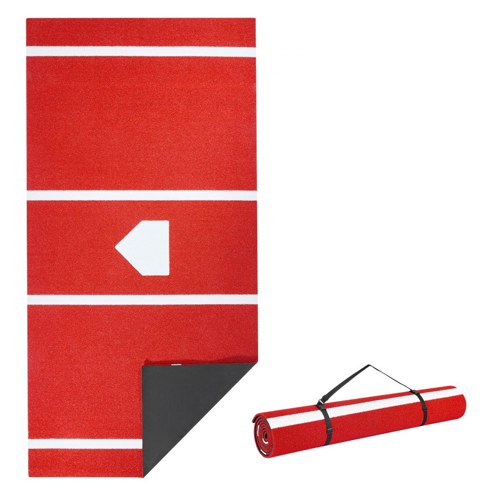 VEVOR Baseball Hitting Mat, 12x6 ft Batting Cage Mat, Batters Box Turf Mats, Softball Batting Practice Equipment with