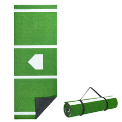 VEVOR 10x3.8 ft Baseball Softball Hitting Batting Mat, Indoor/Outdoor Anti-Slip Anti-Fade Softball Mat, Lined & Foam