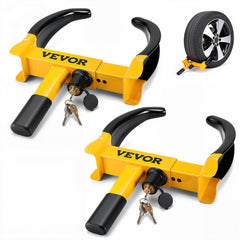 VEVOR Wheel Lock, 2 Packs Universal Wheel Clamp Lock, Adjustable Anti Theft Trailer Lock Wheel Clamp, Heavy-duty Steel