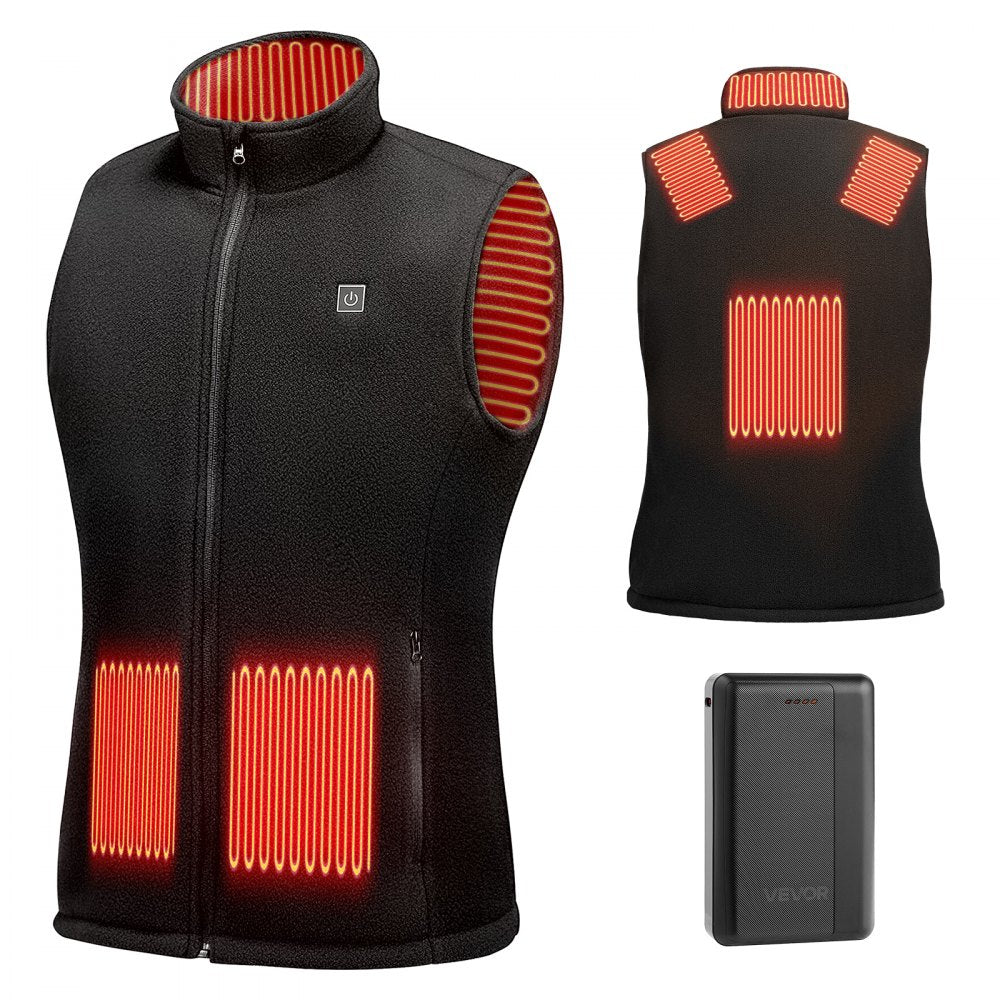 VEVOR Heated Vest, Women Electric Heating Vest with 16000 mAh Battery Pack, 6 Heating Zones Lightweight Rechargeable