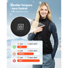 VEVOR Heated Vest, Women Electric Heating Vest with 16000 mAh Battery Pack, 6 Heating Zones Lightweight Rechargeable