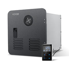 VEVOR RV Tankless Water Heater, Instant Shower with 15 x 15 inches Black Door and Remote Controller, 55000BTU Optimized