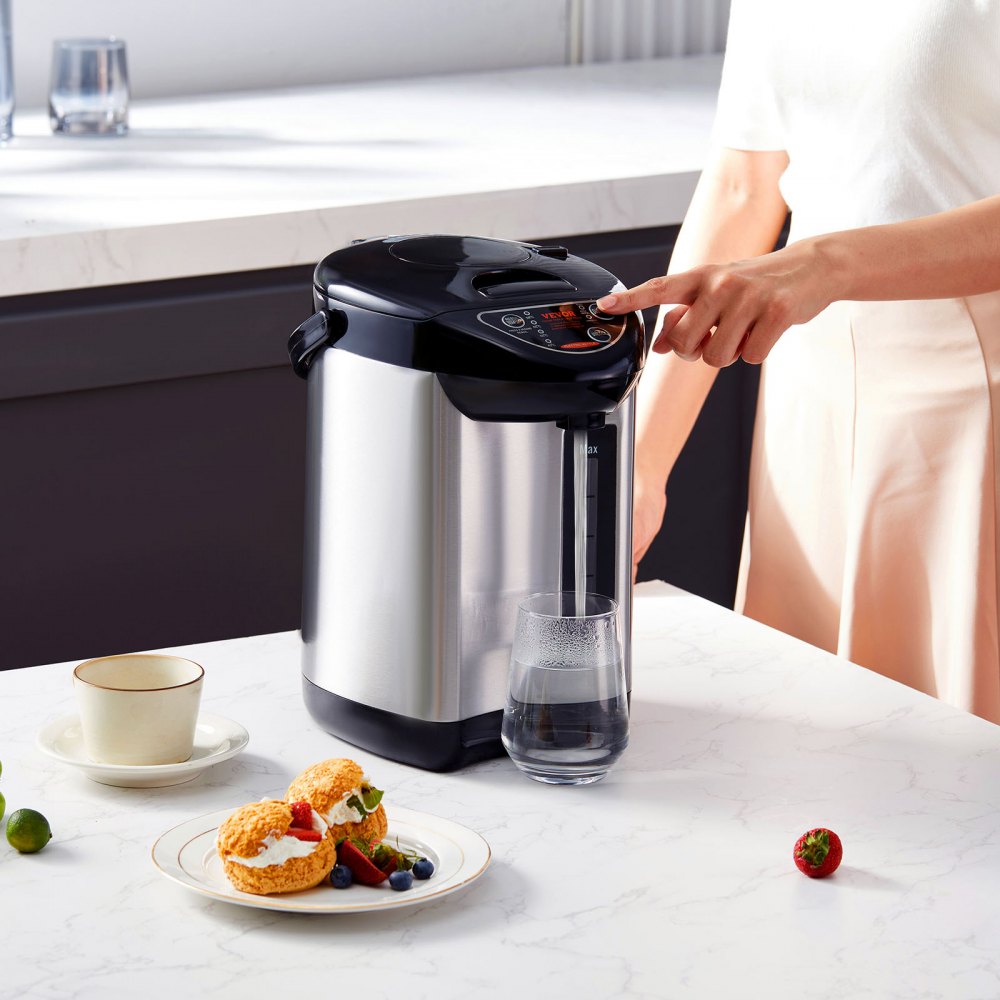 VEVOR Hot Water Dispenser, Adjustable 4 Temperatures Water Boiler and Warmer, 304 Stainless Steel Countertop Water
