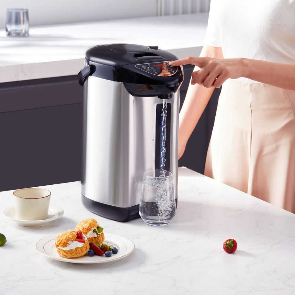 VEVOR Hot Water Dispenser, Adjustable 4 Temperatures Water Boiler and Warmer, 304 Stainless Steel Countertop Water