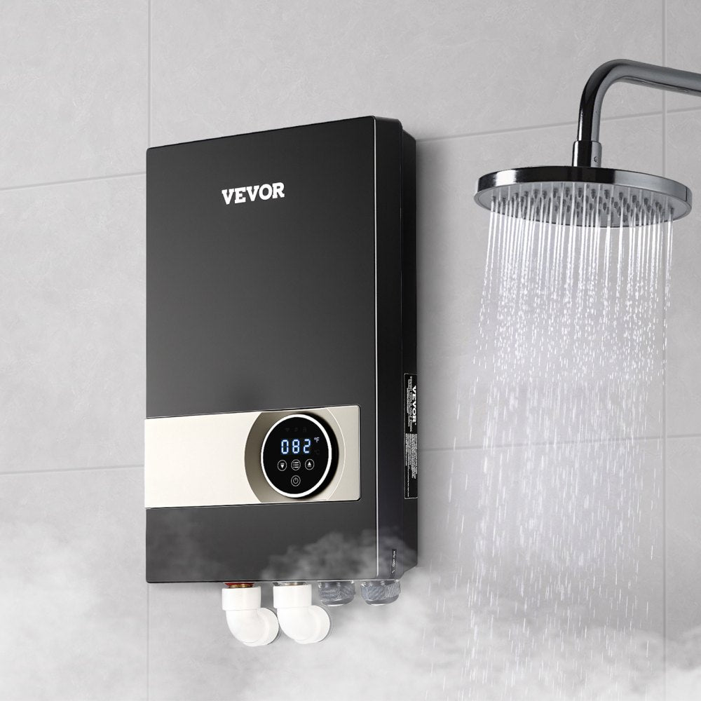 VEVOR Tankless Electric Water Heater, 27kW Instant Hot Water Heater Under Sink, On Demand for Bathroom, Kitchen, Office