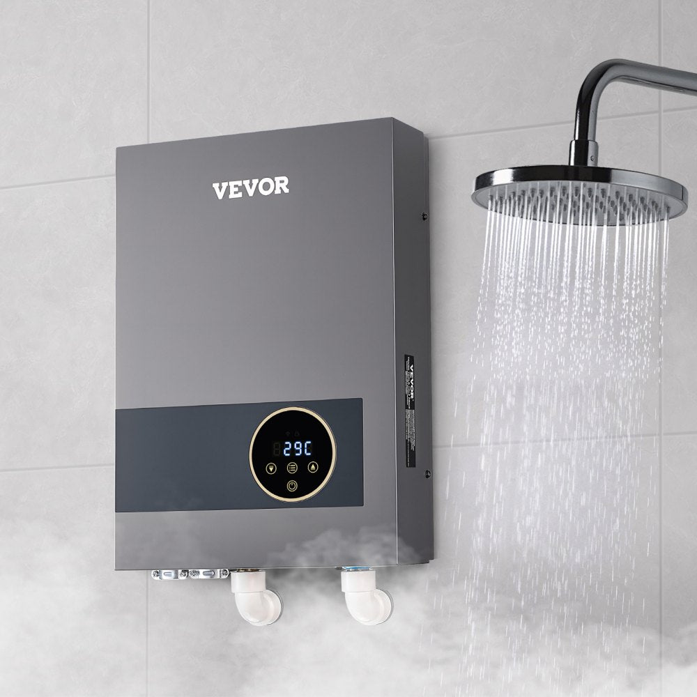 VEVOR Tankless Electric Water Heater, 36kW Instant Hot Water Heater Under Sink, On Demand for Bathroom, Kitchen, Office