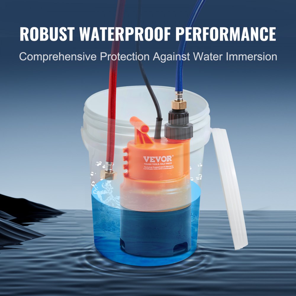 VEVOR Tankless Water Heater Flushing Kit, Includes Efficient Pump & 5 Gallon Pail & 2 Hoses & Descaling Powder, Wrench