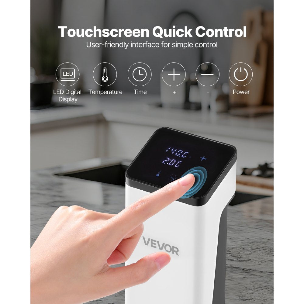 VEVOR Sous Vide Precision Cooker, 850W Sous-Vide Cooking Machine, Immersion Circulator with LED Digital Display, Secure