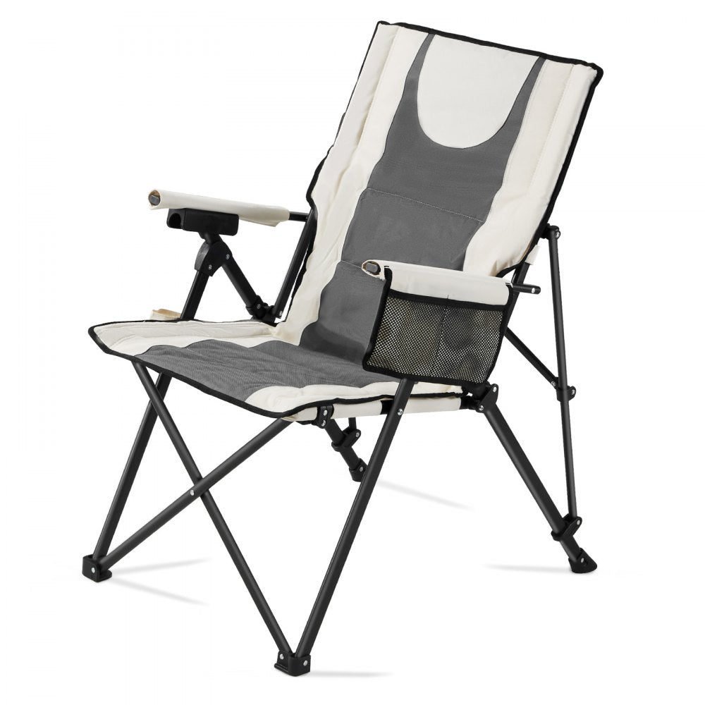 VEVOR Heated Camping Chair, 3 Heat Settings, High Back Folding Camping Chair, Supports 260lbs, Full Padded Beach Chairs